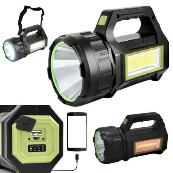 MULTIFUNKTIONALE FORSCHUNGSLEISTUNGSFÄHIGE SOLAR-TASCHENLAMPE, WIEDERAUFLADBARE USB-TASCHENLAMPE MIT POWER BANK