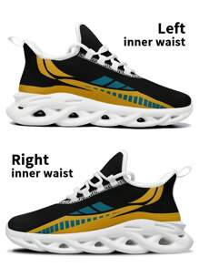 Baskets de football de Jacksonville pour hommes, avec logo personnalisé, nom personnalisé, légères, confortables, avec semelle souple. Chaussures de tennis respirantes pour la salle de sport. Cadeau unique pour maman/papa/elle/lui/petite amie/petit ami/épouse/mari/ami