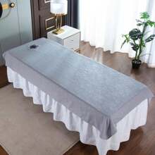 TOEDO Beauty Salon Massage Bed Sheet Rose Pattern Waterproof Washable Soft Spa Clubhouse Dedicated Breathable With Hole Flat Bed Sheet