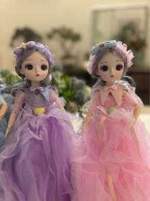 Muñeca articulada 30 cm estilo princesa - Morado - Ver 10