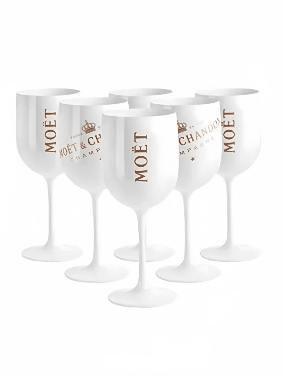 1/2/4/12pcs Crown Printed Stemware Wine Glass, Suitable For Friends Gathering, Wedding, Banquet, Festival, Birthday Party, Champagne Flute, Can Be Gift For Friends, Family Husband, Made Of PP Material, New Year Party Atmosphere Champagne Glass, Valentine's Day Gift, For Outdoor, Camping - Multicolor - View 1