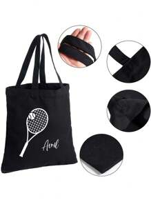 Spersonalizowana torba tenisowa, spersonalizowana torba tenisowa, sportowy prezent tenisowy dla niej, spersonalizowana torba tenisowa, torba miłosna tenisowa, prezent tenisowy