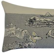 HomeRoots 46" White Hawaii Daylight Skyline Lumbar Decorative Pillow