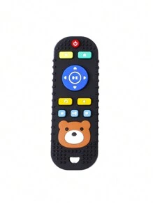 1 Stück Silikon TV-Fernbedienung Kautschukspielzeug, weicher Zahnungshilfe mit Klickknöpfen, bequemer Zahnfleischmassager, geeignet für Babys von 3-6 Monaten