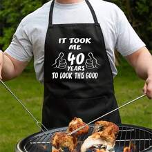 Regalo personalizado y personalizado para el 30th, 40th, 50th, 60th, 70th cumpleaños: "Se necesitaron 30, 40, 50, 60, 70 años para lucir tan bien" Delantal de barbacoa, cocina, horneado para mamá, papá, amigo, esposa, esposo, regalo de Navidad, inauguración de la casa, impresión gráfica