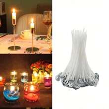 50pcs/Pack & Rama Decorations Tightly Woven Wick, DIY Oil Lamp Wick, Modern White Candle Wick For Candle Making, Suitable For Rama Decorations Candle DIY Gifts - Multicolor - View 5