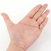 1件极简主义泡泡字母吊坠项链，不锈钢链，女士 - 金黃色 - 查看 3