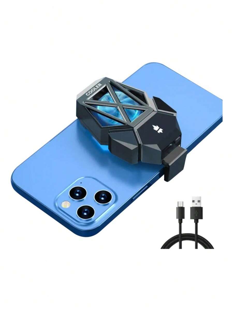Enfriador Ventilador De Celular Cooler Teléfono Accesorios Enfriador De Teléfono Celular Para Juegos, Pantalla De Temperatura Función De Enfriamiento De Ventilador De Semiconductores Disipador De Calor 3 En 1 Se Adapta A La Mayoría De Los Teléfonos Inteligentes, Radiador De Teléfono Celular Portátil Refrigerado Por Agua Para Juegos Y Videos - Negro - Ver 1