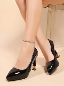 Women Waterproof Platform High Heels, Comfortable For Long-Time Wear, New Spring And Autumn Style Shoes For Qipao Dress Show And Work, Women High Heeled Shoes With Low Vamp Design