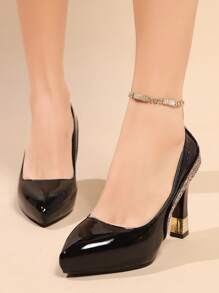 Women Waterproof Platform High Heels, Comfortable For Long-Time Wear, New Spring And Autumn Style Shoes For Qipao Dress Show And Work, Women High Heeled Shoes With Low Vamp Design