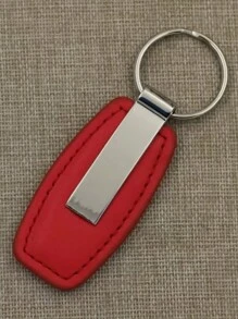 Móc khóa kim loại da, móc khóa logo tùy chỉnh, phụ kiện phần cứng móc khóa, khóa móc chìa khóa ô tô, quà tặng thời trang - Đỏ - Xem 5