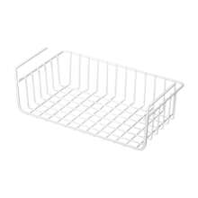 Wire Storage Basket Under Shelf, Wire Space Saver, Multi-Function Wire Basket, Sliding Basket, White 26x22cm - 白色 - 查看 1