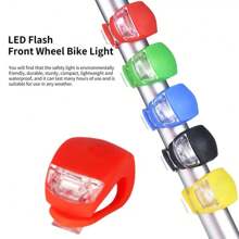 1pc 5ª geração de silicone sapo luz de bicicleta, luz frontal LED para ciclismo noite passeio aviso luz de segurança, acessórios de bicicleta