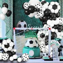 97 pièces Ballons en latex pour décoration d'arc, thème football/soccer, pour premier anniversaire, anniversaire, célébrations, fête