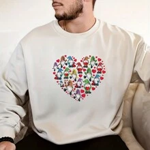 Pack Gnome Heart Design Heat Transfer Applique Patches, Dye-Sublimation Durable PVC, Washable Decorative Iron-On Patch For T-Shirts, Hoodies, Pillows & Backpacks - Multicolor - View 4