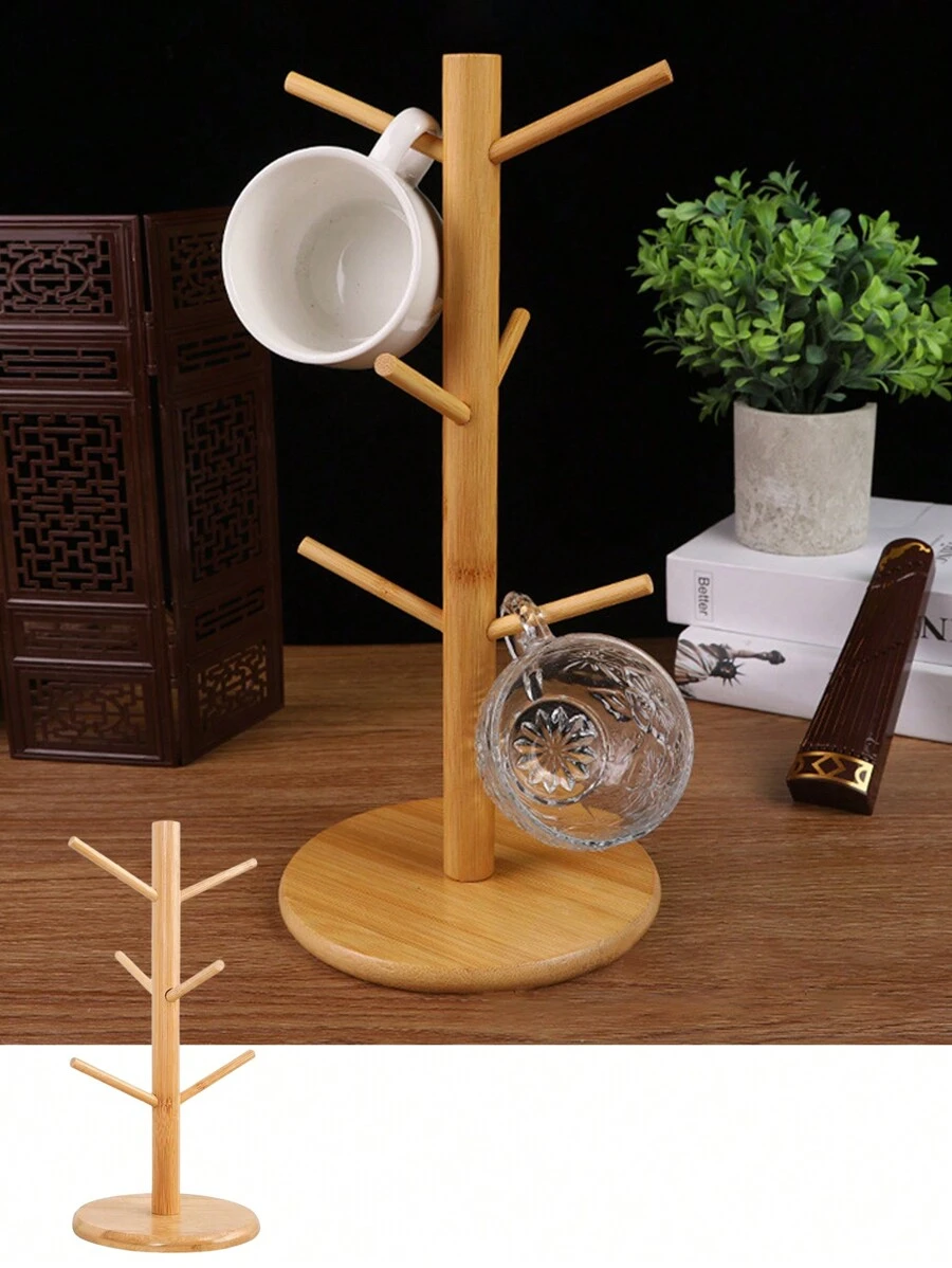 1 件多层竹制展示架，创意简约杯子收纳架，适用于咖啡杯、茶杯、珠宝、钥匙 - 彩色 - 查看 1
