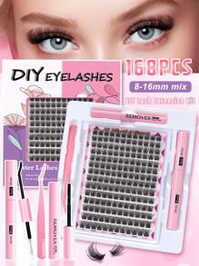 280 件 C/D 卷曲 8-16 毫米混合 DIY 睫毛延长套装 DIY 下睫毛睫毛书大容量柔软单簇睫毛打造蓬松自然纤细 280 件 D Y2k 蝴蝶元素粉色底卡在家看持久 DIY 睫毛胶，DIY 胶水去除剂，DIY 睫毛镊子（下睫毛 30D） - 黑色 - 查看 1