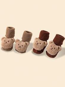 4pairs/3pairs/2pairs/1Pair Of Newborn Baby Infant Fall And Winter Terry Padded Thickened Warm Mid-Calf Toddler Flooring - Multicolor - View 18