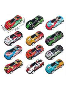 Coche de carreras a escala Mini de metal con lanzador de pista, juego de carreras, juguete antiestrés, coche de juguete