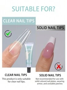 2024 New Design Press On Nail Glue Gel 30g Solid Nail Tips Glue Tube Package UV Gel Long Lasting No Flow Easy To Use