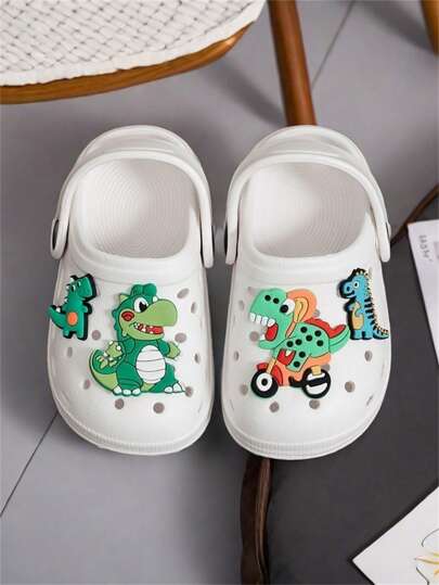 男士休闲纯色木屐 - 青年和青少年 - 低帮、EVA、纯色、圆头、透气 - 适合游泳、海滩、泳池