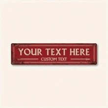 1pc Customized Street Road Sign Metal Wall Art, Personalized Text Arrow Direction Sign, Outdoor Decor, Home Decor, Bedroom Decor, 16"X4",Outdoor Living Inspo