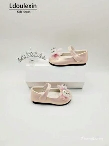 Nuove scarpe piatte con fondo morbido antiscivolo per ragazze con fiocco e design a strappo, stile principessa