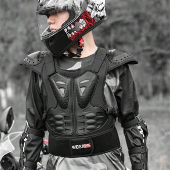 WOSAWE WOSAWE Motorcycle Body Armor Vest Motocross Chest Back Protector Refective Gear