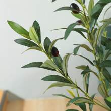 6 Ft Tall Fake Olive Trees For Indoor, Faux Olive Silk Tree, Large Olive Plants With White Planter For Home Decor And Housewarming Gift, 1 Pack - Green - View 3