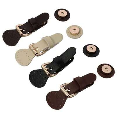 1pc Bag Buckle Lock Cowhide Bag Sew On Snap Closure PU Leather Bag Latch With Iron Alloy Button For Handbag Shoulder Bag Purse DIY Making Supplies