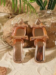 Women's Fashion Pointed Toe Flat Slip-On Sandals, Fishmouth Flat Shoes Valentines