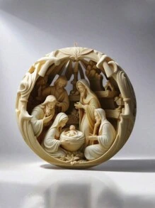 Ornamente de Crăciun pentru scena Nașterii Domnului, decorațiuni suspendate cu tematică de Crăciun, ornament de Crăciun pentru scena Nașterii Domnului, decor creștin de brad de Crăciun, cadou religios [stilul frânghiei este aleatoriu] - Multicolor - Vizualizare 7