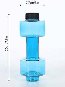 1pc 500ml Dumbbell Shaped Water Bottle, Creative Large Capacity Fitness Water Jug Portable For Home Use, Suitable For Arm Muscle Training, Weight Training, Body Shaping, For Outdoor, Camping