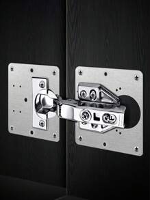 2/4/6/8/10/12/16/20pcs Stainless Steel Cabinet Door Hinge Repair Plate Furniture Cabinet Door Hinge Fixing Installation Piece Hinge Hole Repair Tool With Screws
