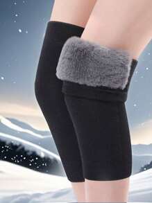 1pc Sports Thicken Anti-Cold Winter Knee Pads, Warm Thermal Kneepad For Old People Cold Leg, Sports Heat Retaining Leg Sleeve - Multicolor - View 2