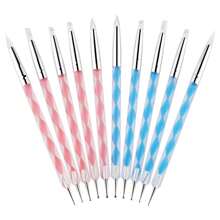 5pcs Acrylic Dotting Pens With Threaded Metal Tips, Suitable For Floral Painting And Dotting Techniques (Pink, Blue) - Blue - View 6