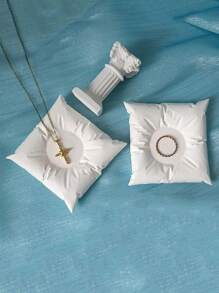 Moule en silicone en forme d'oreiller, de bougeoir, de plateau en béton et d'argile. Moule DIY pour décoration de la maison, coussin décoratif, présentoir pour bijoux et bague, moule en gypse et en résine - moule en silicone blanc - Voir 4