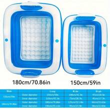 Inflatable Adult Bath Tub 2 Person, Freestanding Blow Up Bathtub With Foldable Portable Feature For Adult Spa, Indoor And Outdoor Universal Folding Pool - Multicolor - View 12