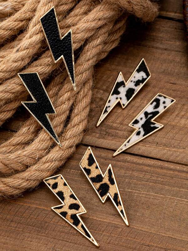 1 Paar retro Western Stil klassisch minimalistisch Blitzleopardenmuster Alltag vielseitig einzigartig Mode Ohrringe für Frauen
