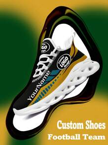 Baskets de football de Jacksonville pour hommes, avec logo personnalisé, nom personnalisé, légères, confortables, avec semelle souple. Chaussures de tennis respirantes pour la salle de sport. Cadeau unique pour maman/papa/elle/lui/petite amie/petit ami/épouse/mari/ami