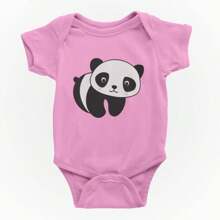 Pañalero para bebe Bodie con Diseño de Osito Panda tierno Ropa para Bebe con Tallas de 0 a 24 meses Varios Colores - Rosa - Ver 1