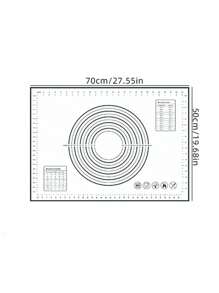 1 pieza Estera de silicona premium multiusos con medidas precisas, hecha de material de silicona antiadherente. Fácil para estirar la masa y hacer corteza de pastel