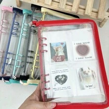 Vỏ khóa kéo kim loại Maccaron hình vòng A5, 10 chiếc túi có tay áo 1/2/4, Bộ sưu tập sách DIY - Nhiều màu - Xem 6
