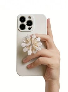 1pc Vintage Daisy Metal Phone Holder: Durable Aluminum Handle, Space-Saving Design, Fashionable, Compatible With All Phones Compatible With IPhone, Android Phone, Gift For Birthday, Family, Friends Push-Pull Phone Grip, Phone Accessories