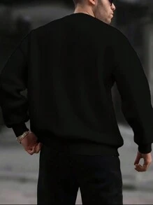 Autumn/Winter New Men's Solid Color Casual Crew Neck Sweatshirt