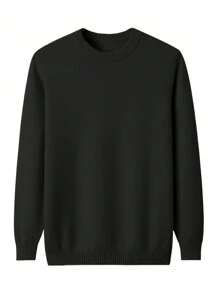 Autumn/Winter New Men's Solid Color Casual Crew Neck Sweatshirt