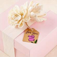 100pcs, Kraft Paper Gift Labels With Yellow Rope, Blank Commodity Price Hanging Labels, Bulk Brown Labels For Wedding, Birthday, Holiday And Party Gifts, Arts And Crafts Packaging, DIY Gift Decoration Labels And Hanging Decorations.