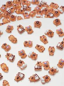 20pcs Resin Capybara Nail Art Decorations Nail Charms Cute Cartoon Nail Art Accessories Nail Art Supplies Nail Art Jewelry DIY Nail Gems