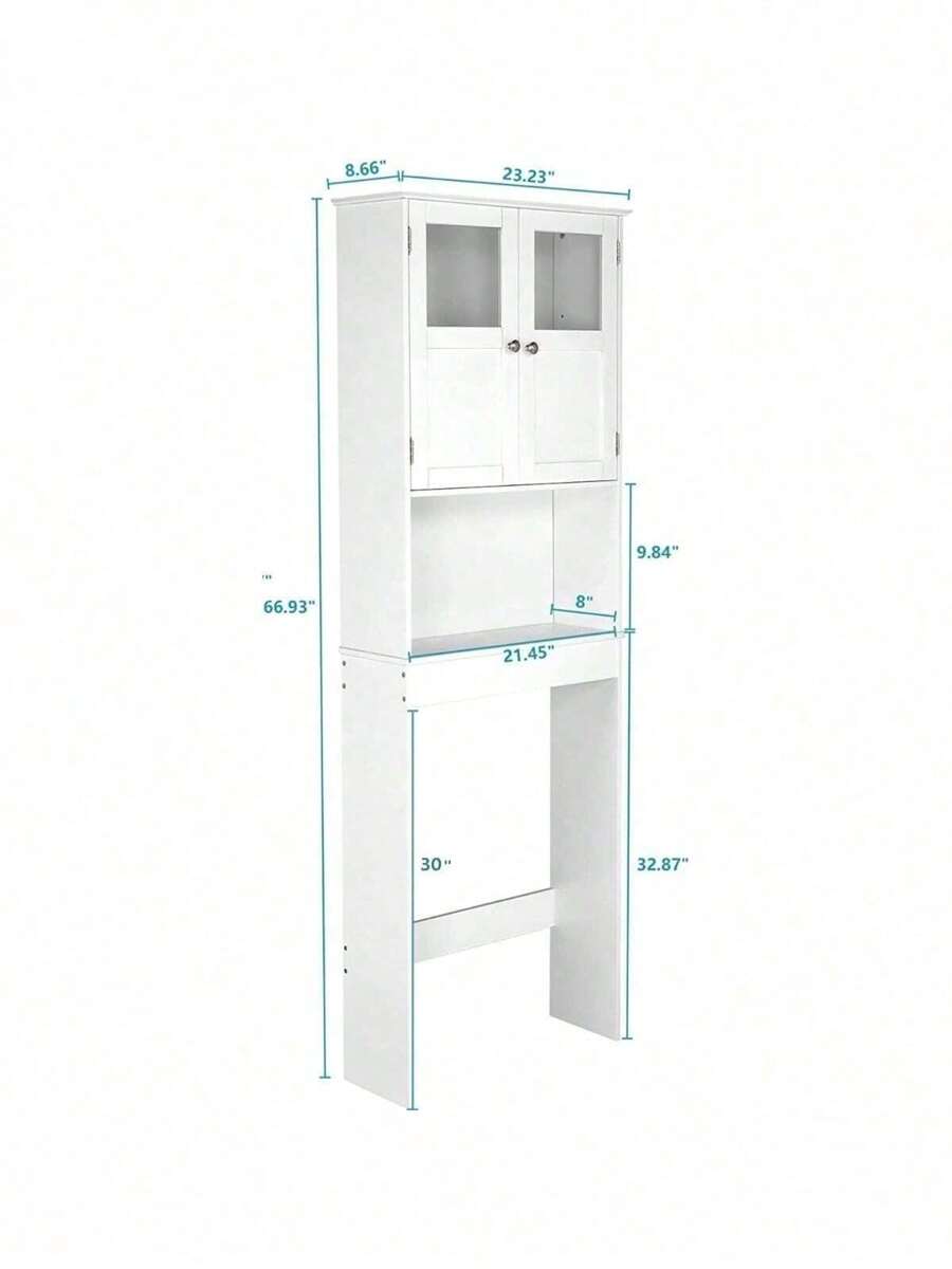 Over The Toilet Storage With Adjustable Shelf White Bathroom