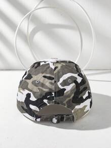 1pc Unisex Washed Denim Camouflage Fashionable Baseball Cap